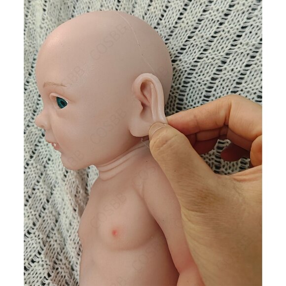 43cm Elf Doll 4.4lbs Full Body Platinum Silicone BabyGirl Doll Open Eyes Newborn - Picture 11 of 16